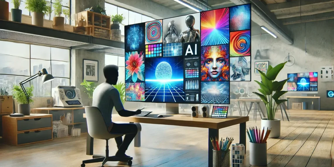 صورة تعبيرية عن مولدات الصور بالذكاء الاصطناعي لإنشاء صور فنية.