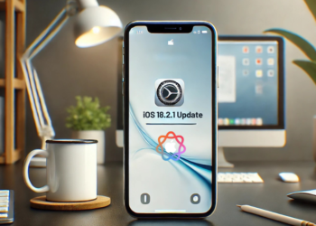 صورة لجهاز آيفون توضح تحديث iOS 18.2.1.