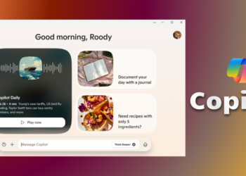 واجهة تطبيق مايكروسوفت Copilot لأجهزة ماك تعرض ميزات الذكاء الاصطناعي، مثل تحليل الصور وإنشاء النصوص.
