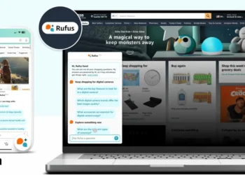 صورة توضيحية لمساعد التسوق الذكي Rufus من أمازون يعرض نتائج البحث ويوجه المستخدم لاتخاذ قرار شراء أفضل - مصدر الصورة: أمازون
