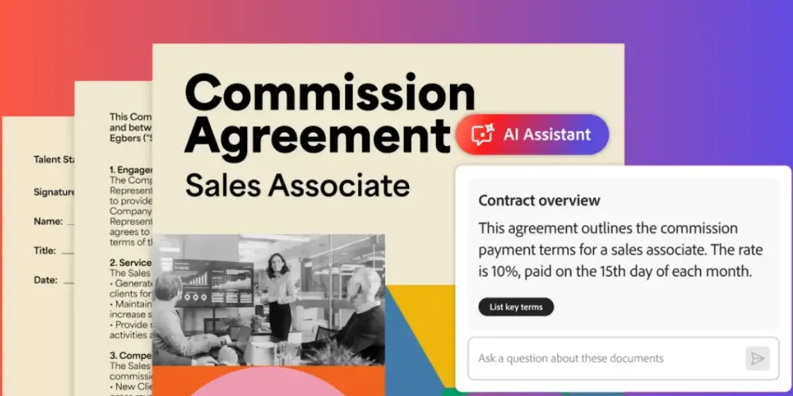 صورة توضح الذكاء الاصطناعي من Adobe لفهم العقود وتجنب الأخطاء القانونية