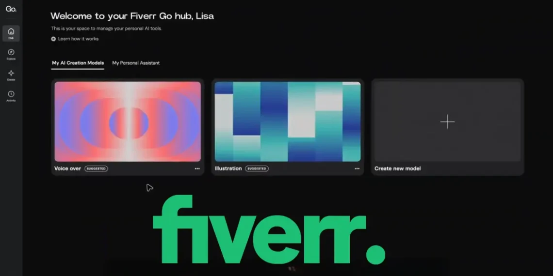 واجهة منصة فايفر مع أدوات الذكاء الاصطناعي الجديدة