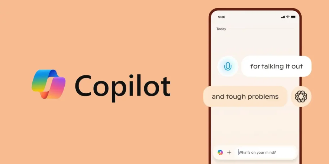 صورة توضح كيفية استخدام ميزتي الوضع الصوتي والتفكير العميق في مايكروسوفت كوبايلوت