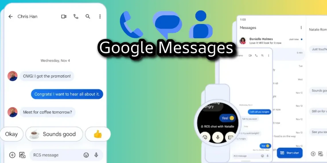 صورة تعبيرية عن مكالمة فيديو عبر واتساب داخل تطبيق رسائل جوجل