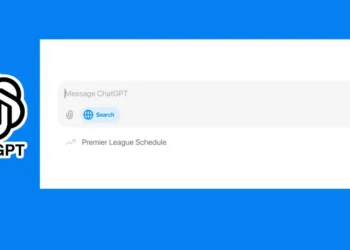 صورة توضيحية لميزة البحث عبر الإنترنت في ChatGPT تعرض كيفية تفعيل البحث والحصول على إجابات فورية من الإنترنت.