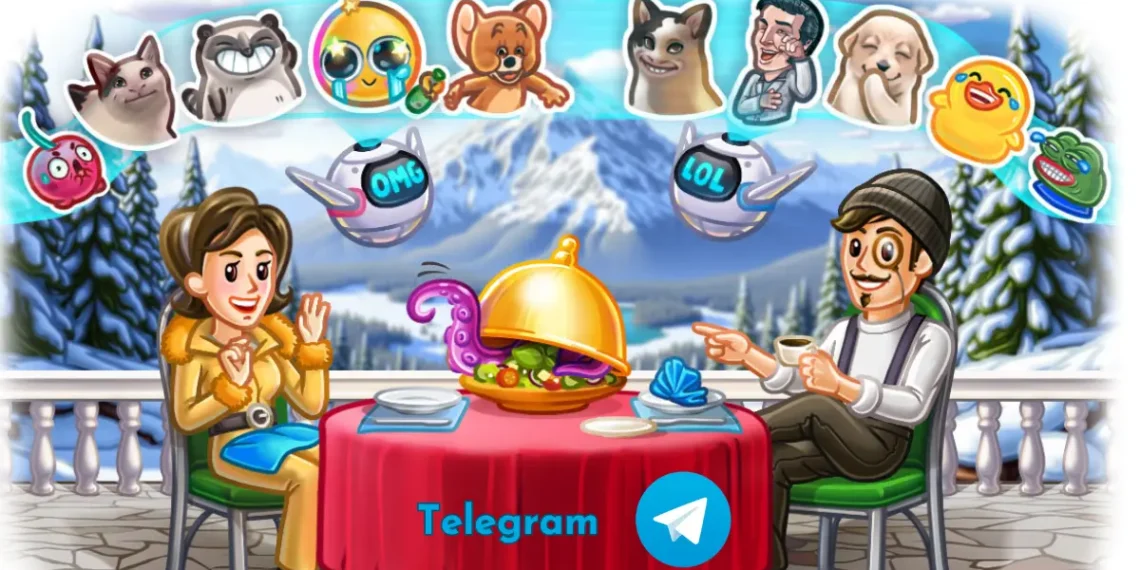 صورة توضح التحديثات الجديدة في تيليجرام مثل البحث عن الملصقات ومشاركة الفيديو مع التوقيت الحالي - مصدر الصورة: تيليجرام