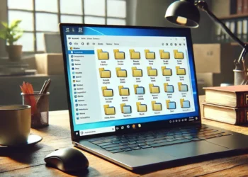 صورة توضح كيفية إخفاء الملفات والمجلدات داخل مستكشف الملفات في نظام ويندوز