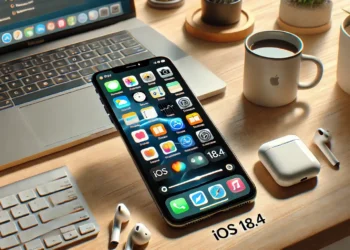 صورة توضيحية لتحديث iOS 18.4 تعرض أبرز الميزات الجديدة.