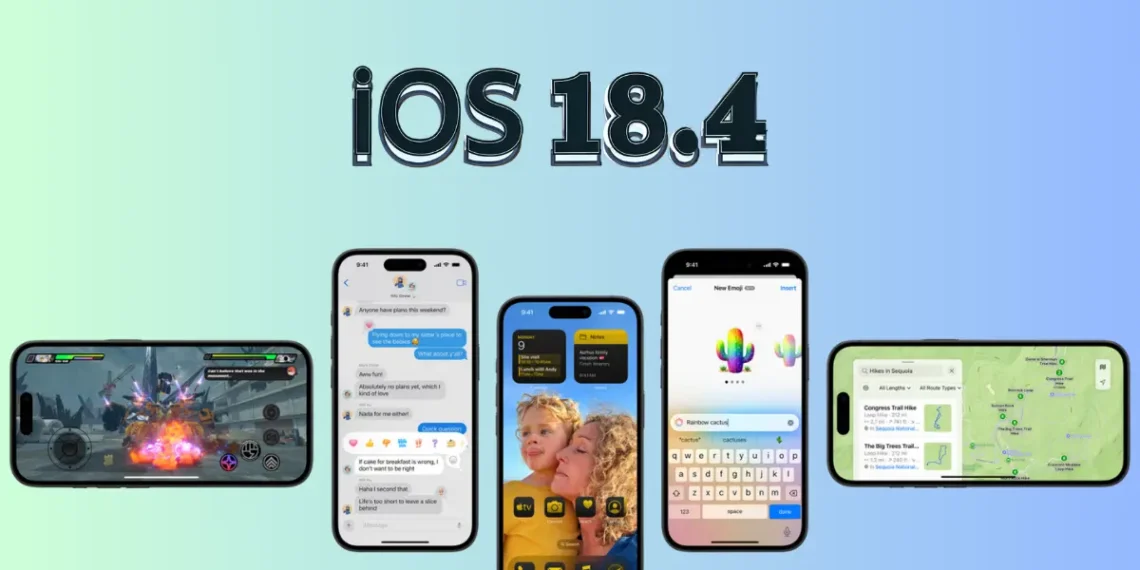 صورة توضح تحديث iOS 18.4 مع أبرز الميزات الجديدة
