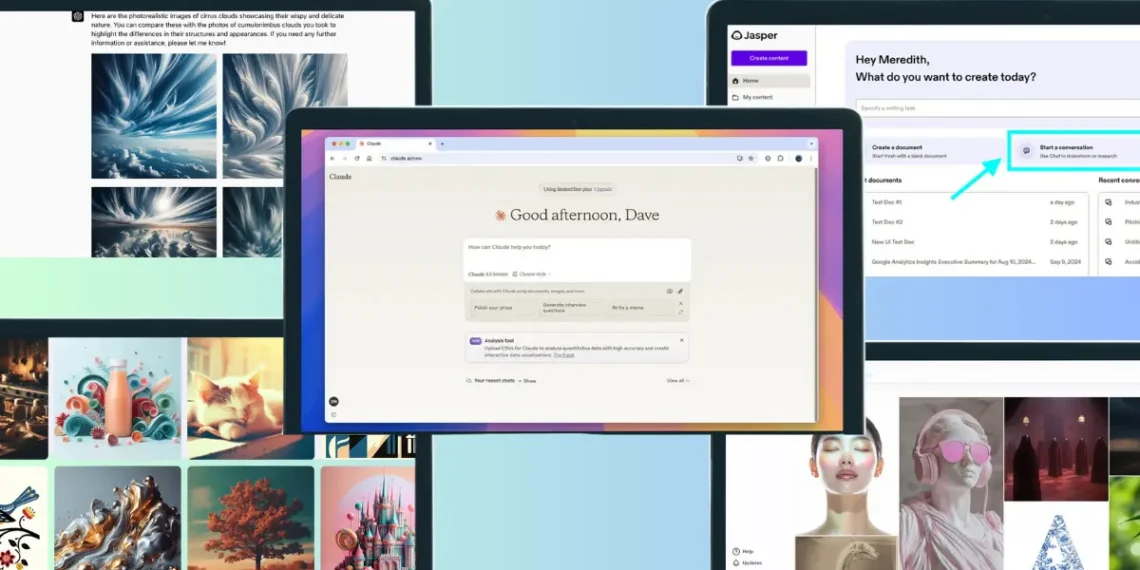 صورة توضح أفضل 10 أدوات ذكاء اصطناعي في 2025