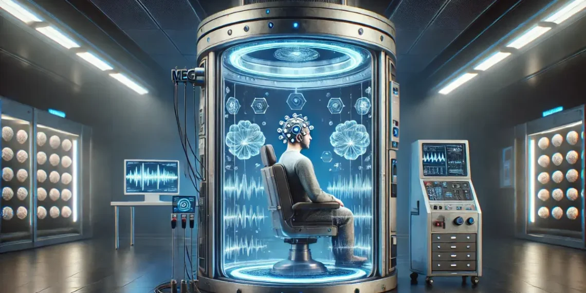 صورة إفتراضية عن تقنية ميتا لفك شيفرة الأفكار