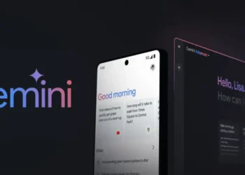 صورة توضيحية تعرض واجهة مساعد ذكاء اصطناعي Google Gemini