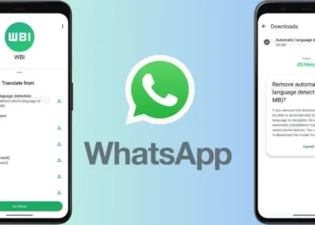 صورة توضح ميزة اكتشاف اللغة التلقائي في واتساب وكيفية تفعيلها للترجمة بين اللغات بشكل سهل وآمن.