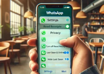 صورة تعبر عن إعدادات واتساب تعرض خيار تعطيل العلامات الزرقاء وإخفاء آخر ظهور المستخدم لحماية الخصوصية