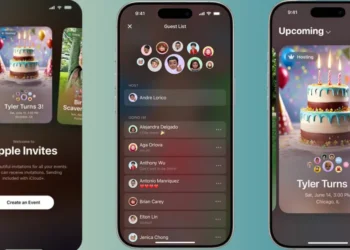 واجهة تطبيق Apple Invites على iPhone