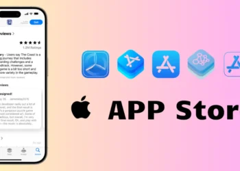 عرض توضيحي لميزة تلخيص المراجعات في iOS 18.4 داخل متجر التطبيقات