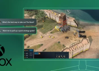 صورة توضح واجهة تطبيق Xbox Copilot أثناء تقديم المساعدة للاعبين في ألعاب مختلفة مثل Minecraft وOverwatch 2.