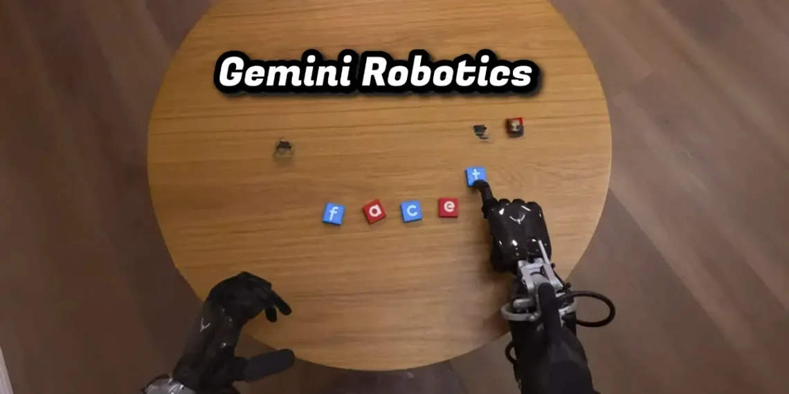 صورة توضح روبوتات جوجل ديب مايند وهي تنفذ مهام فيزيائية دقيقة باستخدام نماذج الذكاء الاصطناعي المتقدمة.