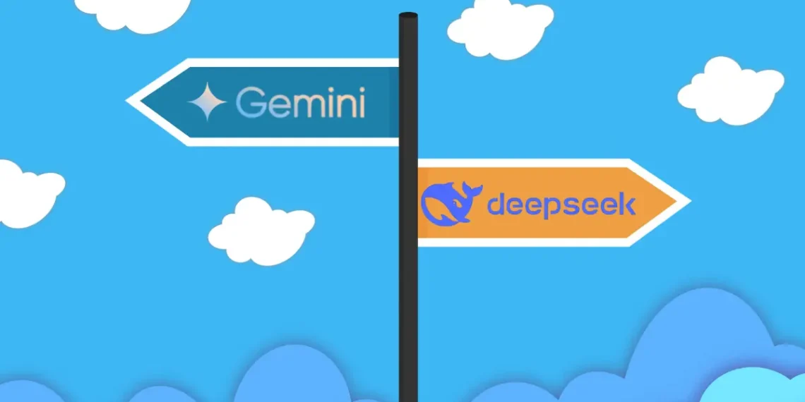 صورة تعبيرية عن تفوق DeepSeek على Gemini