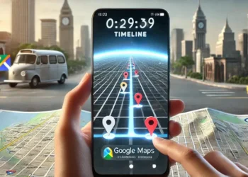 صورة توضح كيفية تفعيل النسخ الاحتياطي لبيانات الخط الزمني في تطبيق خرائط جوجل