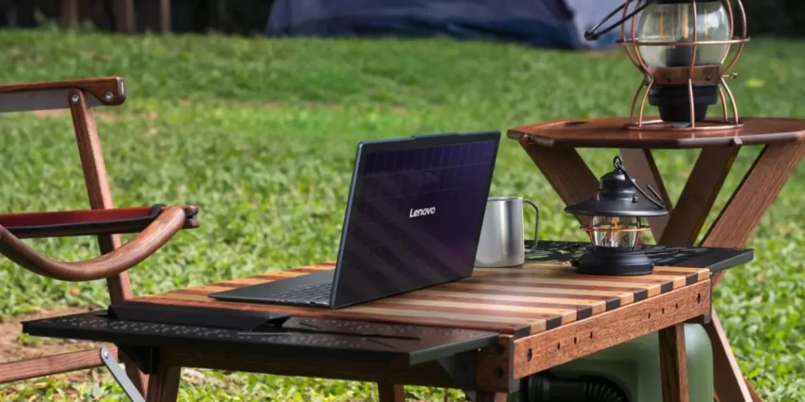 صورة توضح حاسوب Yoga Solar PC من لينوفو بالطاقة الشمسية - مصدر الصورة: Lenovo