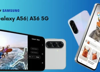 صورة توضح مقارنة بين هواتف سامسونج Galaxy A56 5G و Galaxy A36 5G