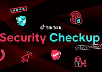 صورة توضح أداة "الفحص الأمني" في تطبيق تيك توك وكيفية استخدامها لتعزيز أمان الحسابات وحمايتها من الاختراقات.