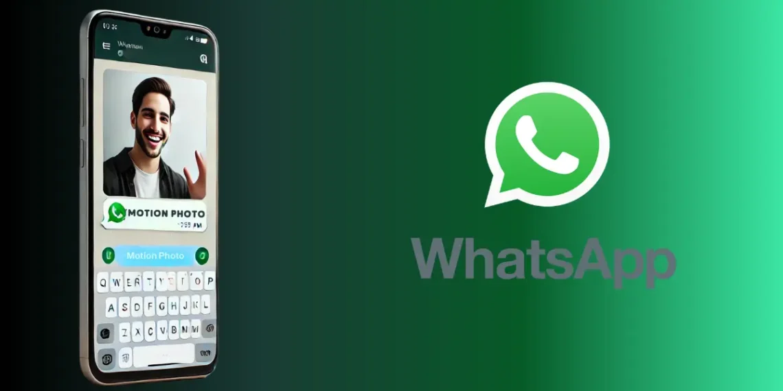 صورة توضح كيفية مشاركة الصور المتحركة في تطبيق واتساب مع الأصدقاء والعائلة.