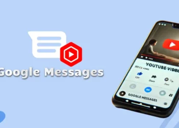 صورة توضح مشغل فيديو يوتيوب داخل محادثات رسائل جوجل