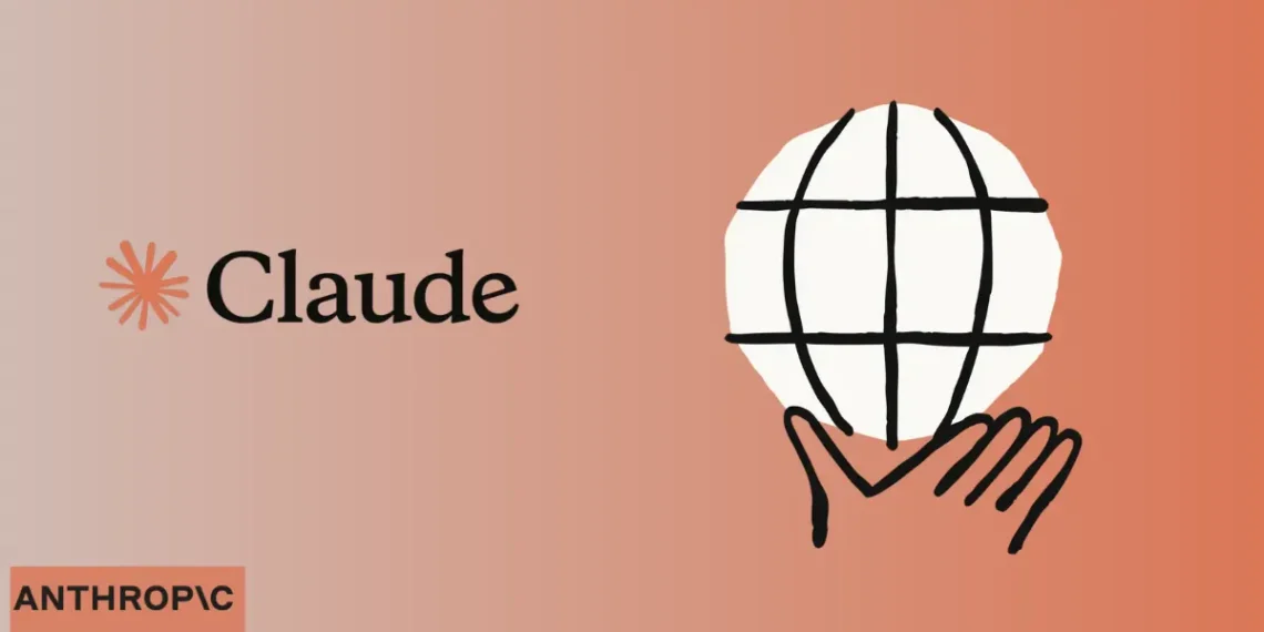 صورة توضح كيفية استخدام ميزة البحث عبر الويب في روبوت الدردشة Claude