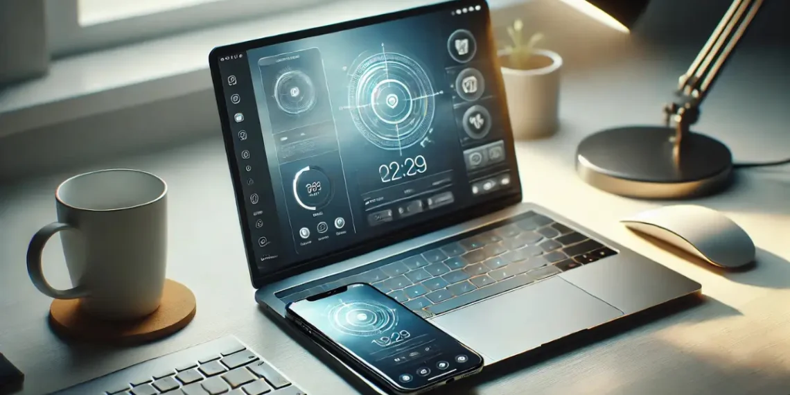 صورة توضح التحكم في الهاتف الأندرويد من الكمبيوتر