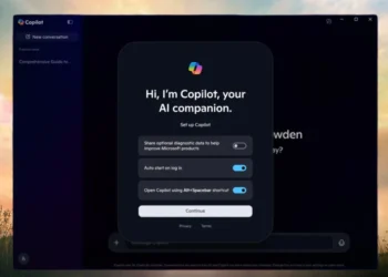 صورة توضح واجهة تطبيق Copilot الجديدة على ويندوز 11