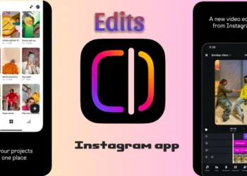 شاشة هاتف تعرض واجهة تطبيق "Edits" لتحرير الفيديوهات من إنستجرام
