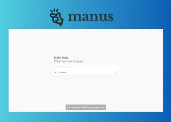 صورة لمنصة Manus تعرض واجهتها