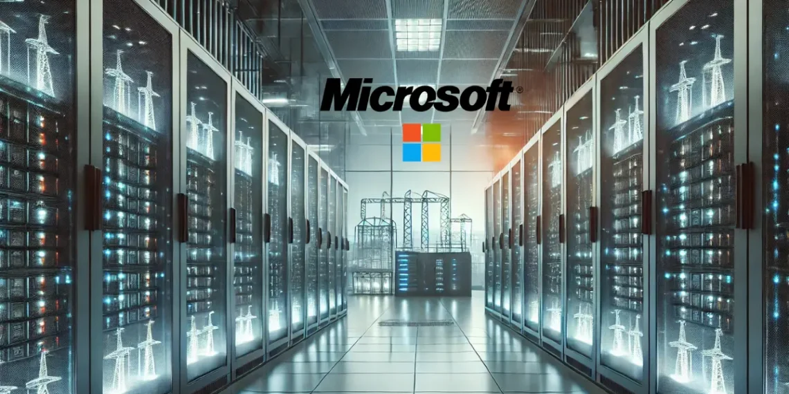 صورة لمركز بيانات حديث يعمل بالطاقة، يعكس تزايد استهلاك الكهرباء مع توسع الذكاء الاصطناعي