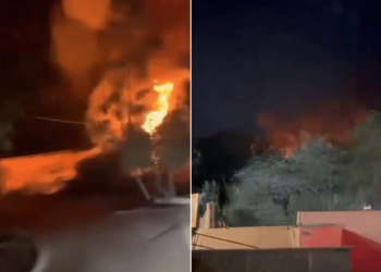 حريق جنوب عمّان إثر سقوط مسيّرة غامضة... هل تتّسع رقعة الصراع؟