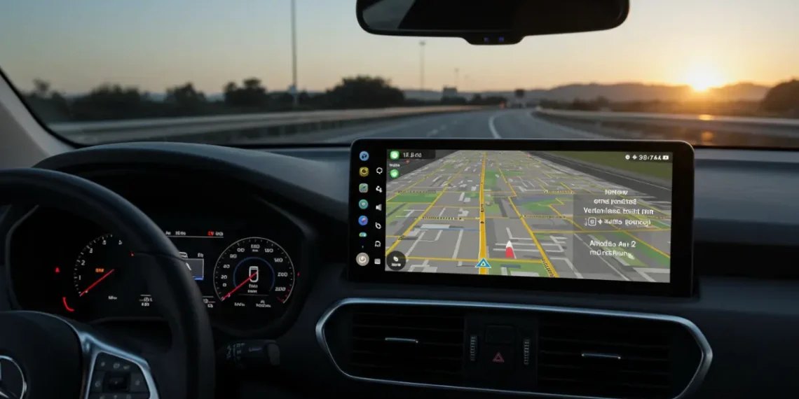 صورة توضح ميزة الملاحة الجديدة في تحديث أندرويد أوتو 14.2