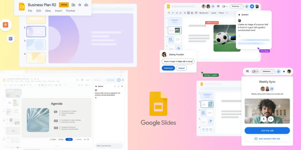 صورة توضح أهم الميزات الجديدة في Google Slides