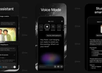 صورة توضح تطبيق Grok على هاتف آيفون