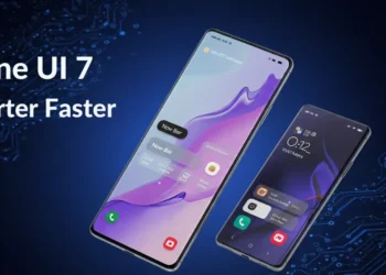 صورة تعبيرية توضح واجهة One UI 7 الجديدة على هواتف سامسونج