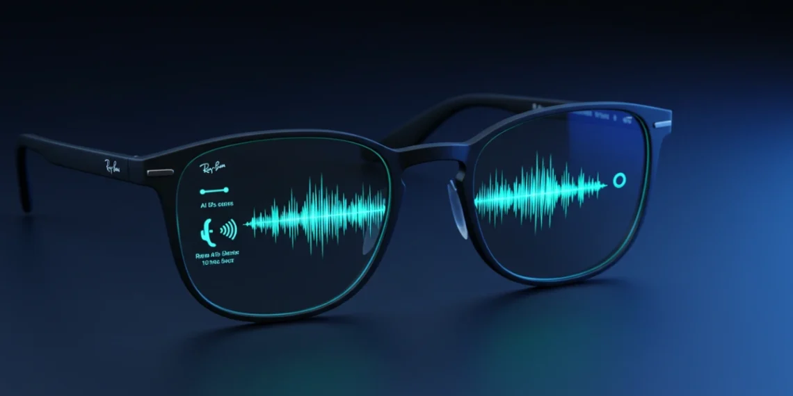 نظارات Ray-Ban Meta الذكية بتصميم أنيق تعرض ميزات الذكاء الاصطناعي وتطبيقات الموسيقى