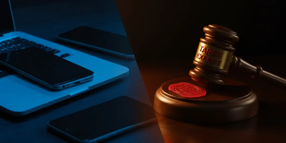 صورة توضح إعفاء ترامب للرسوم الجمركية على الهواتف الذكية والحواسيب