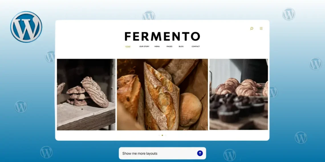 واجهة أداة WordPress AI Site Builder أثناء إنشاء موقع إلكتروني تلقائيًا باستخدام الذكاء الاصطناعي