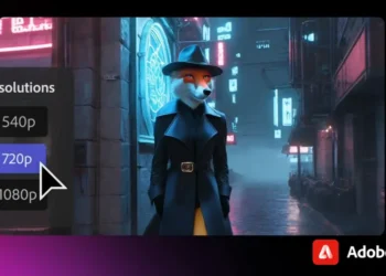 واجهة Adobe Firefly تظهر أدوات توليد الصور والفيديو بدقة عالية وتحكم إبداعي باستخدام الذكاء الاصطناعي