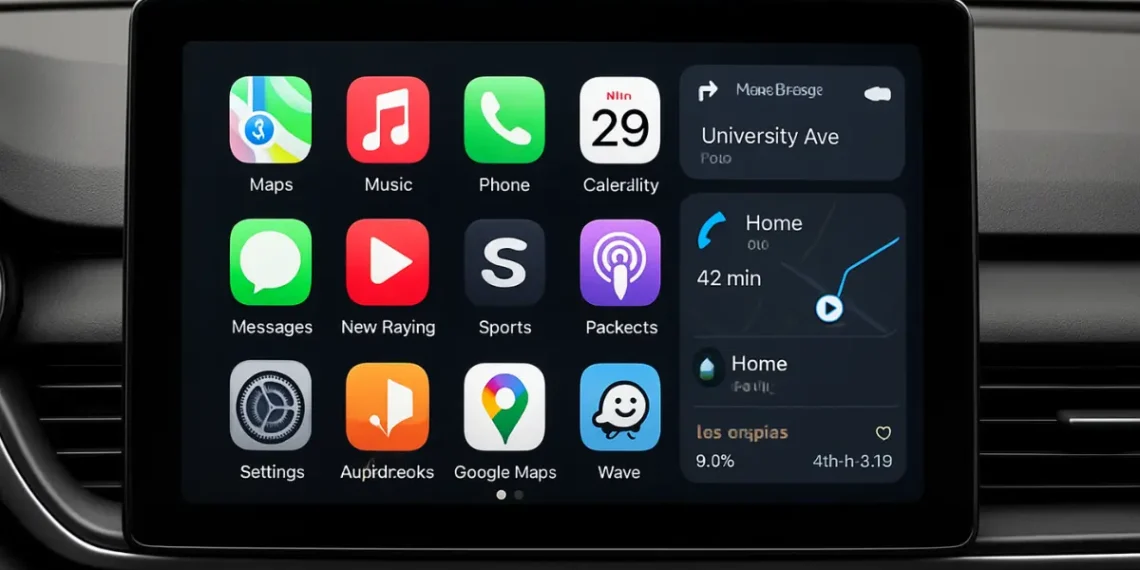 صورة تعبيرية لعرض المميزات الجديدة في CarPlay مع تحديث iOS 18.4 من آبل