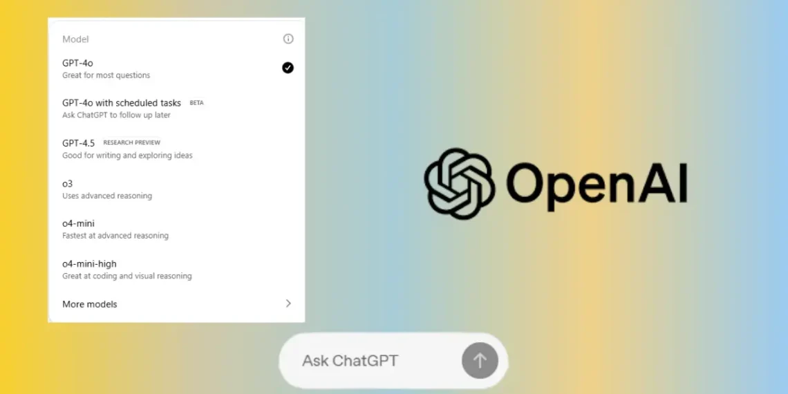 صورة توضح نماذج o3 وo4-mini الجديدة من OpenAI