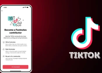 واجهة تطبيق تيك توك تعرض إشعارًا بميزة Footnotes الجديدة