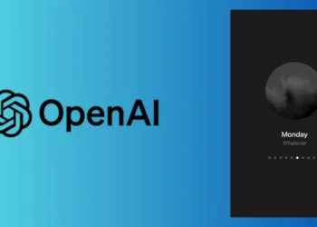 صورة توضح واجهة ChatGPT مع خيار تفعيل صوت "Monday" ضمن إعدادات الصوت المتقدم.