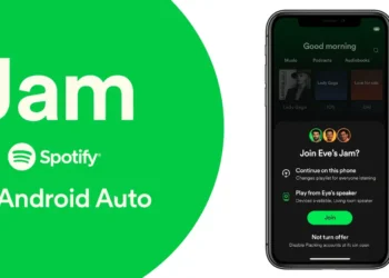 صورة تطبيق سبوتيفاي على أندرويد أوتو مع ميزة المشاركة الجماعية للموسيقى Jam لتشغيل الأغاني بشكل تفاعلي بين الركاب