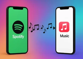 صورة توضح نقل الموسيقى من سبوتيفاي إلى Apple Music